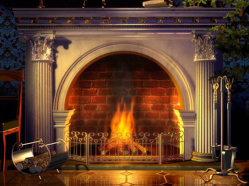 Christmas Fireplace Picture Wallpaper Aleals Desktop HD