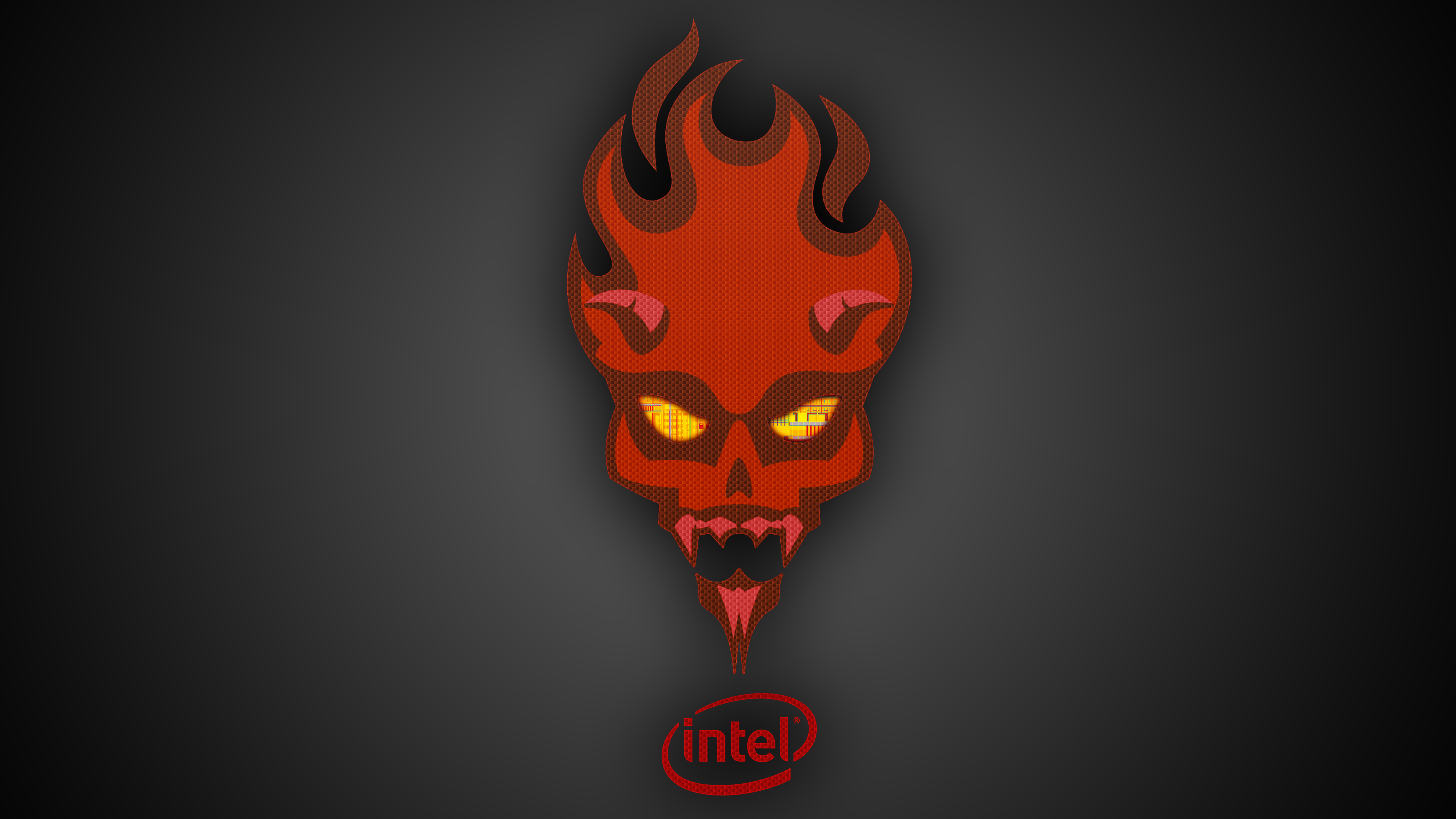 4K] Intel Devils Canyon Background Red