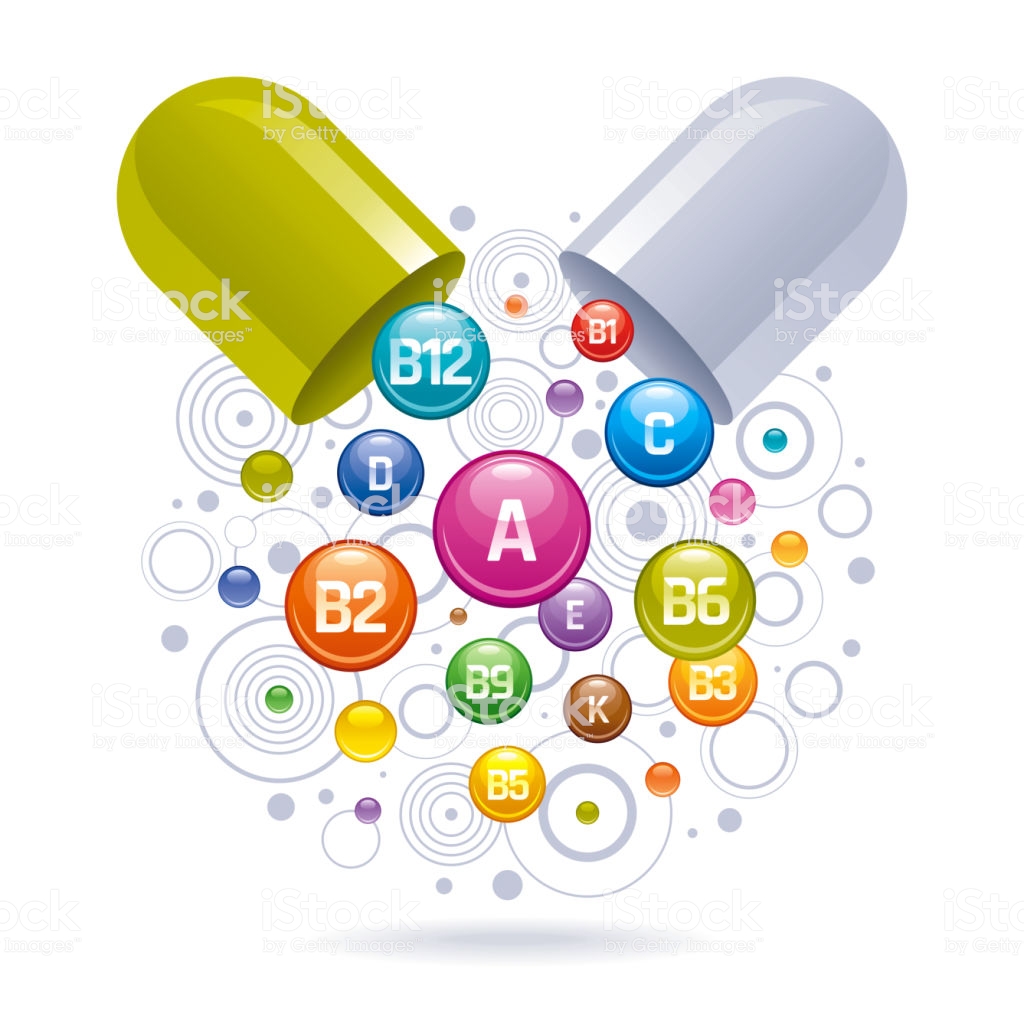Medical Vitamin Mineral Background Multivitamin Plex Of Pill