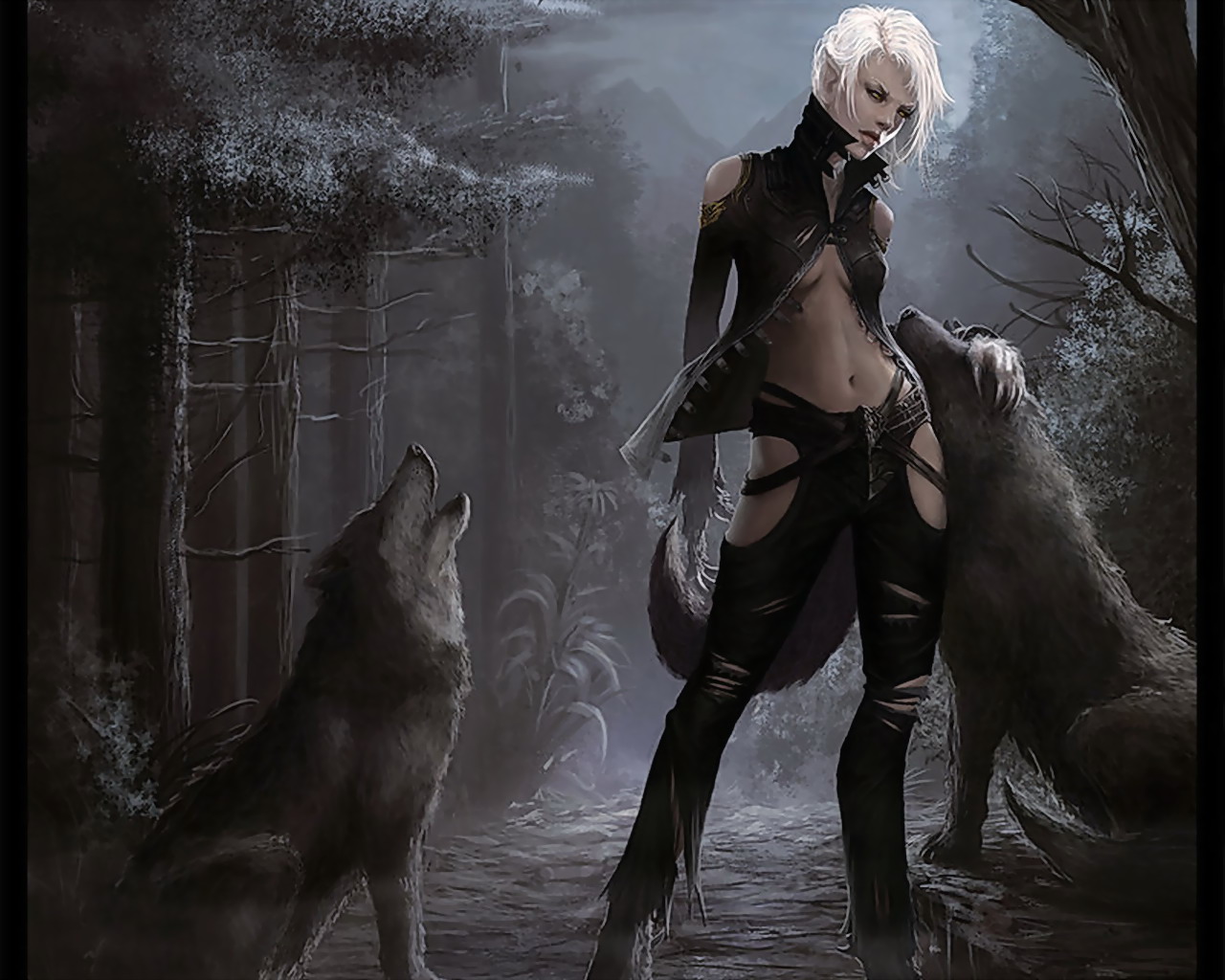 Labels Animals Fantasy Girl HD Horror Wolf
