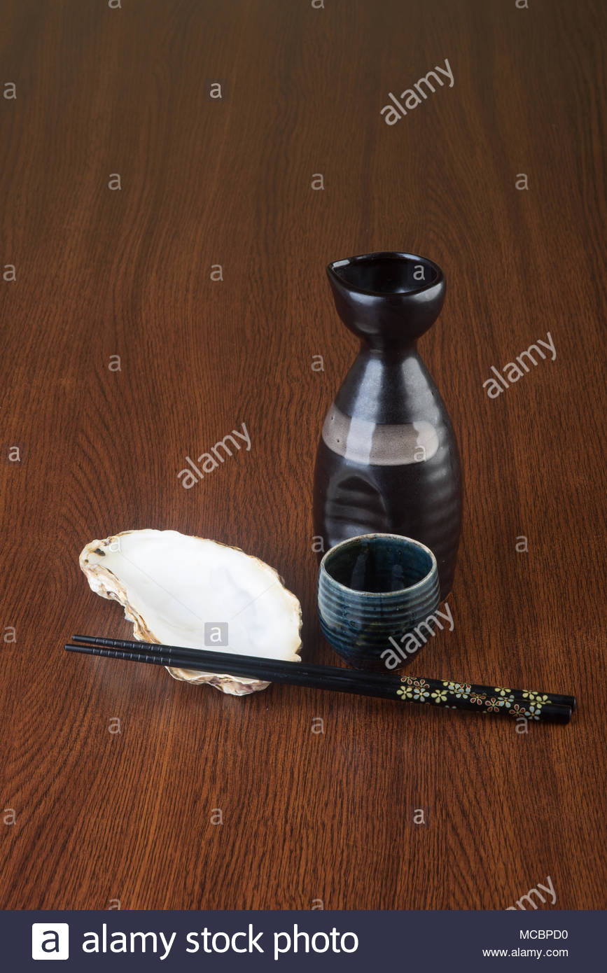 Japanese Sake Background Stock Photos