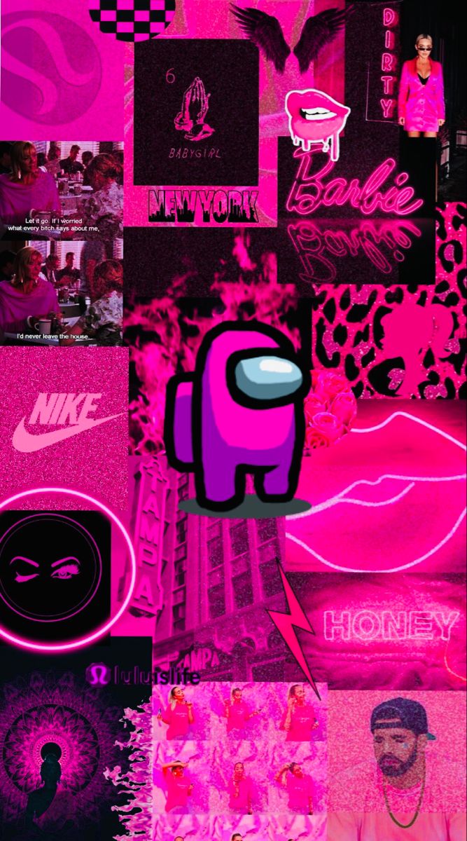 Among Us Wallpaper Pink Crazy iPhone Neon