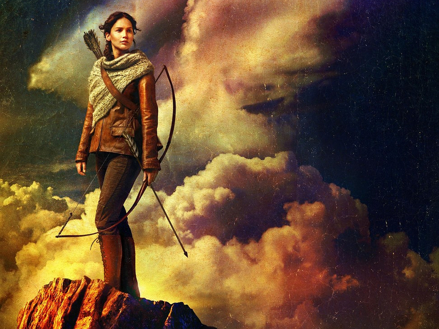 Catching Fire Movie Female Archer HD Wallpaper Photo Image