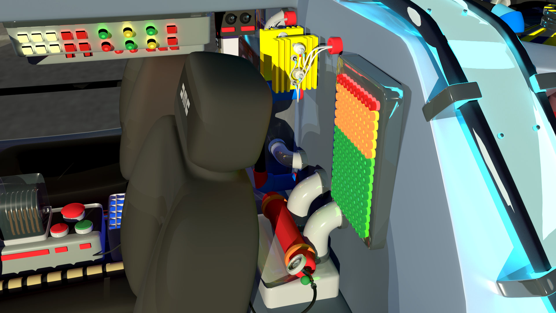 Delorean Interior Side Wallpaper