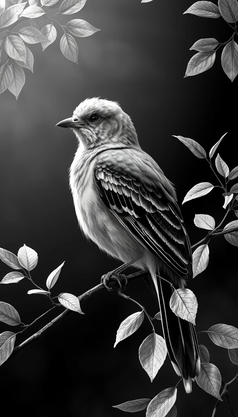 Black And White Bird Wallpaper