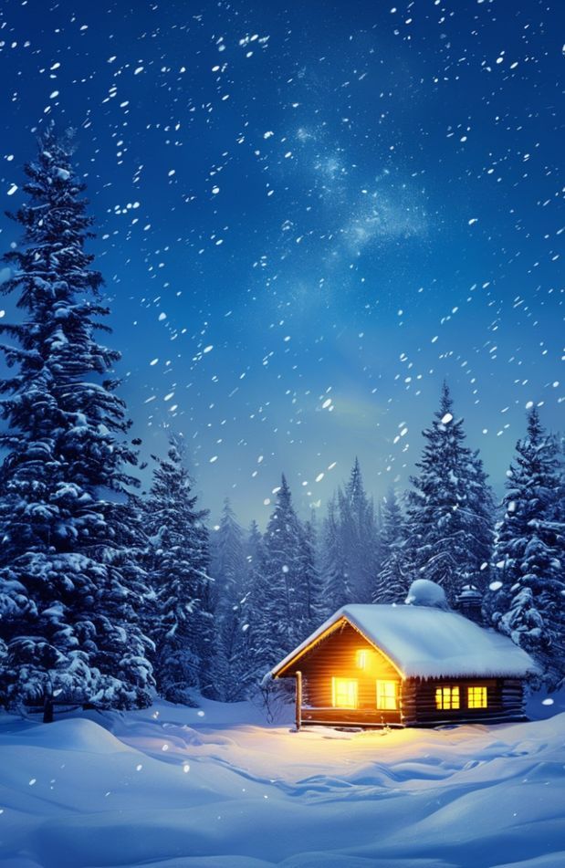 Winter Night Scenes Wallpaper