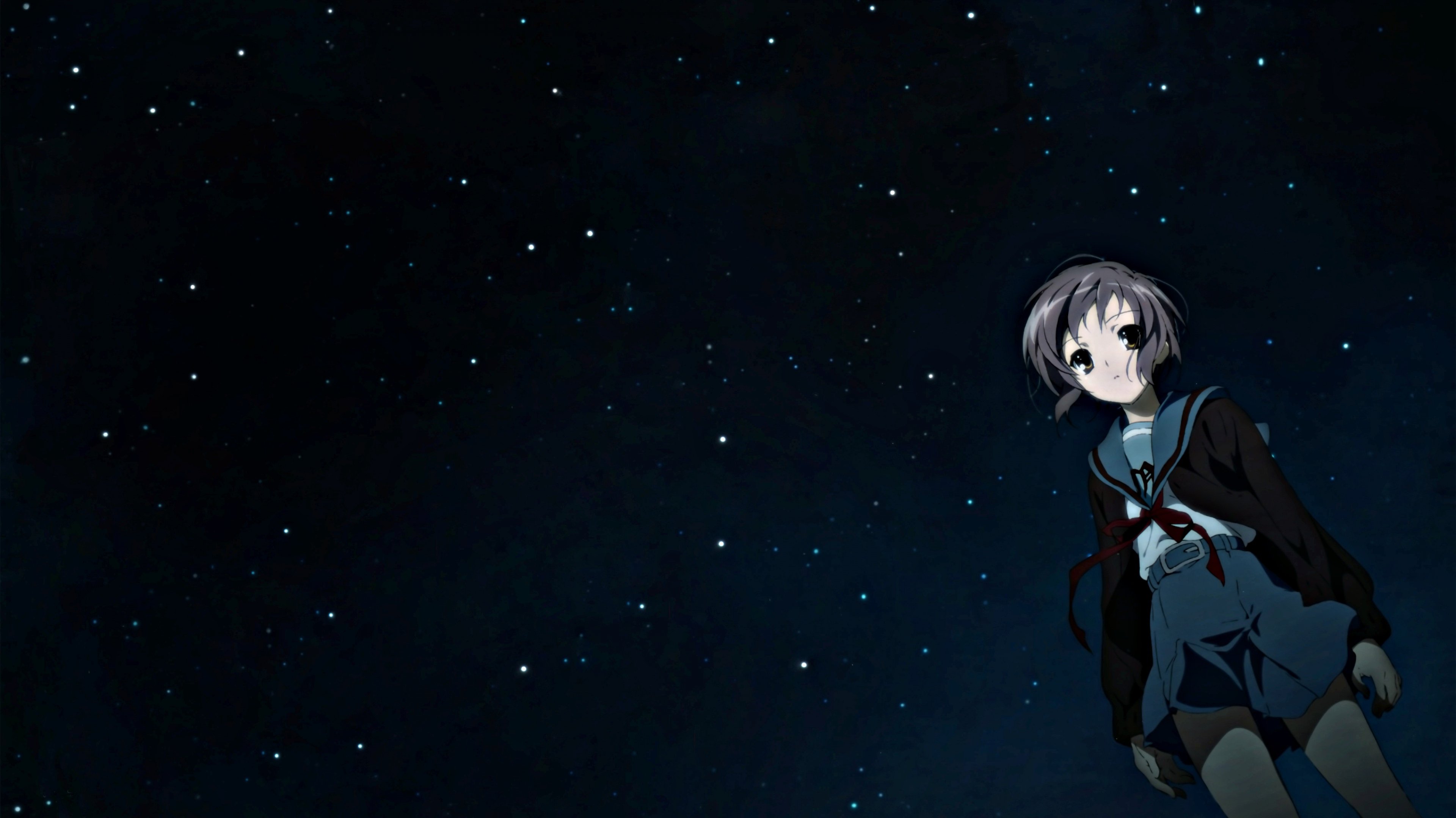 Download 3840x2160 Anime Night Sky Wallpaper Background 4K Ultra HD