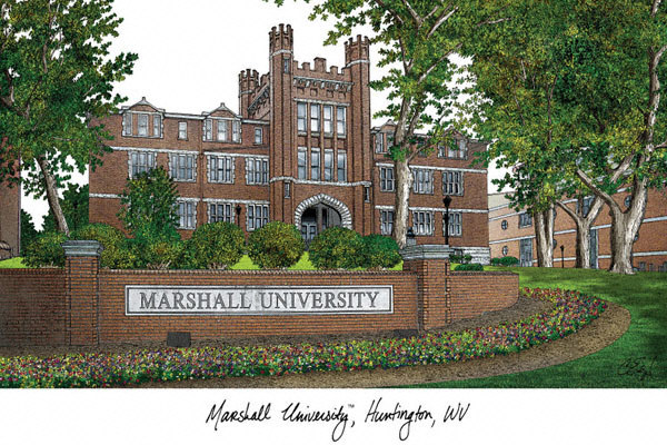 Thundering Herd Unframed Lithograph Grab Your Marshall