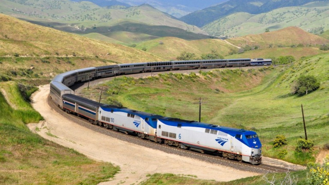 Amtrak Train Mountains Desktop Backgrounwide H Wallpaper