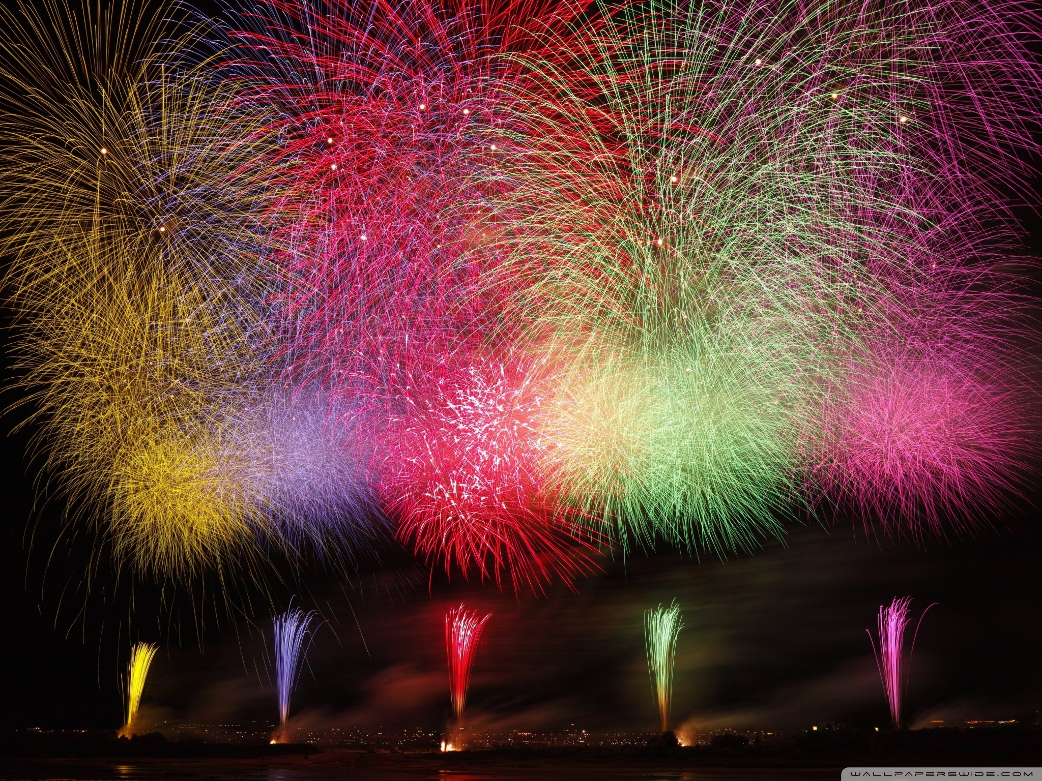 Amazing Fireworks Ultra HD Desktop Background Wallpaper For