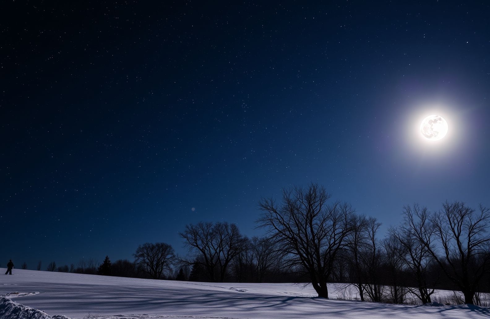Winter Night Sky Wallpaper
