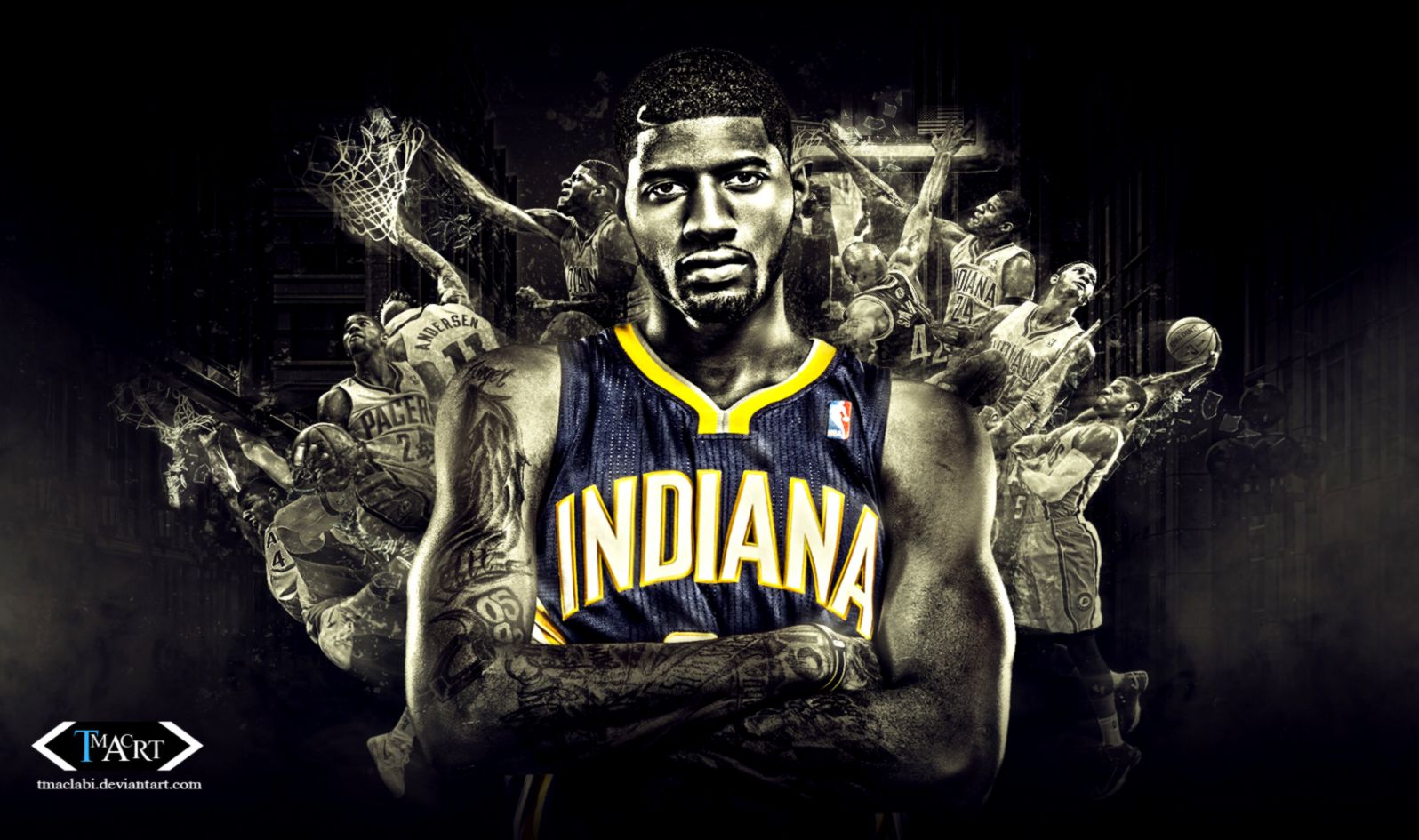 Basketball Wallpapers Paul George Pacers Scroll Wallpapers