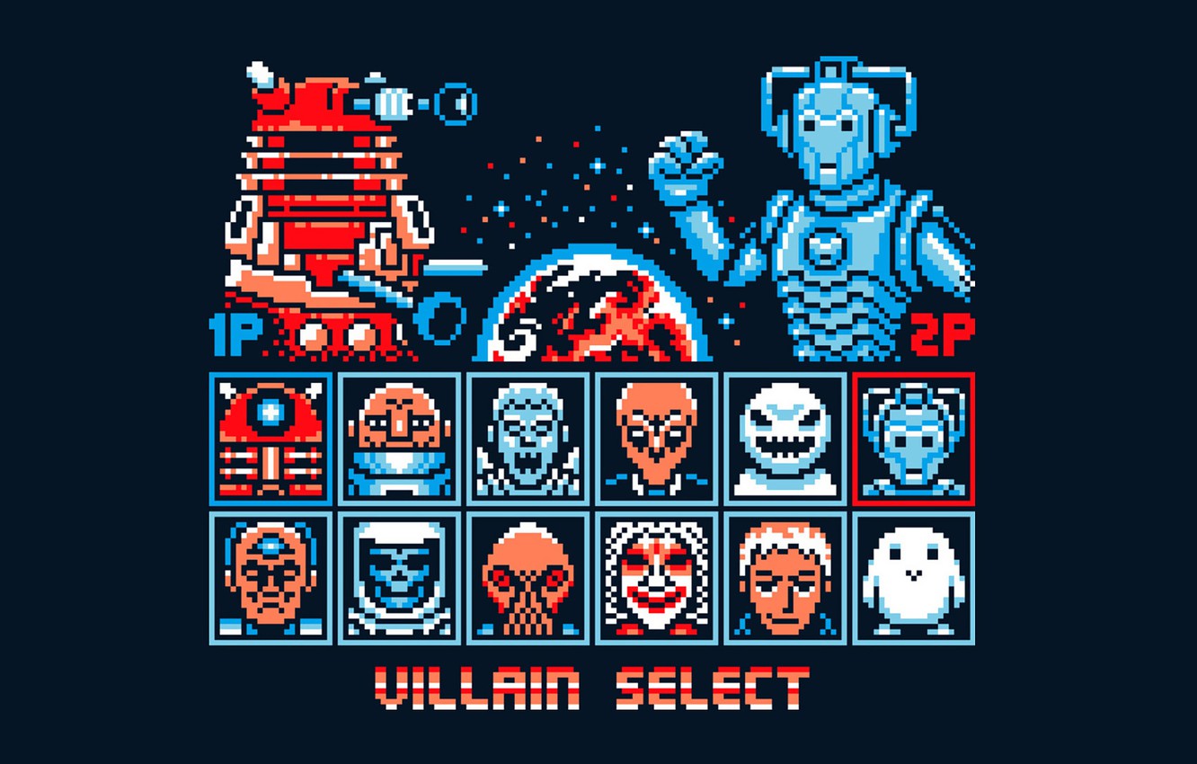 Wallpaper Background The Game Art Monsters Pixels Doctor Who