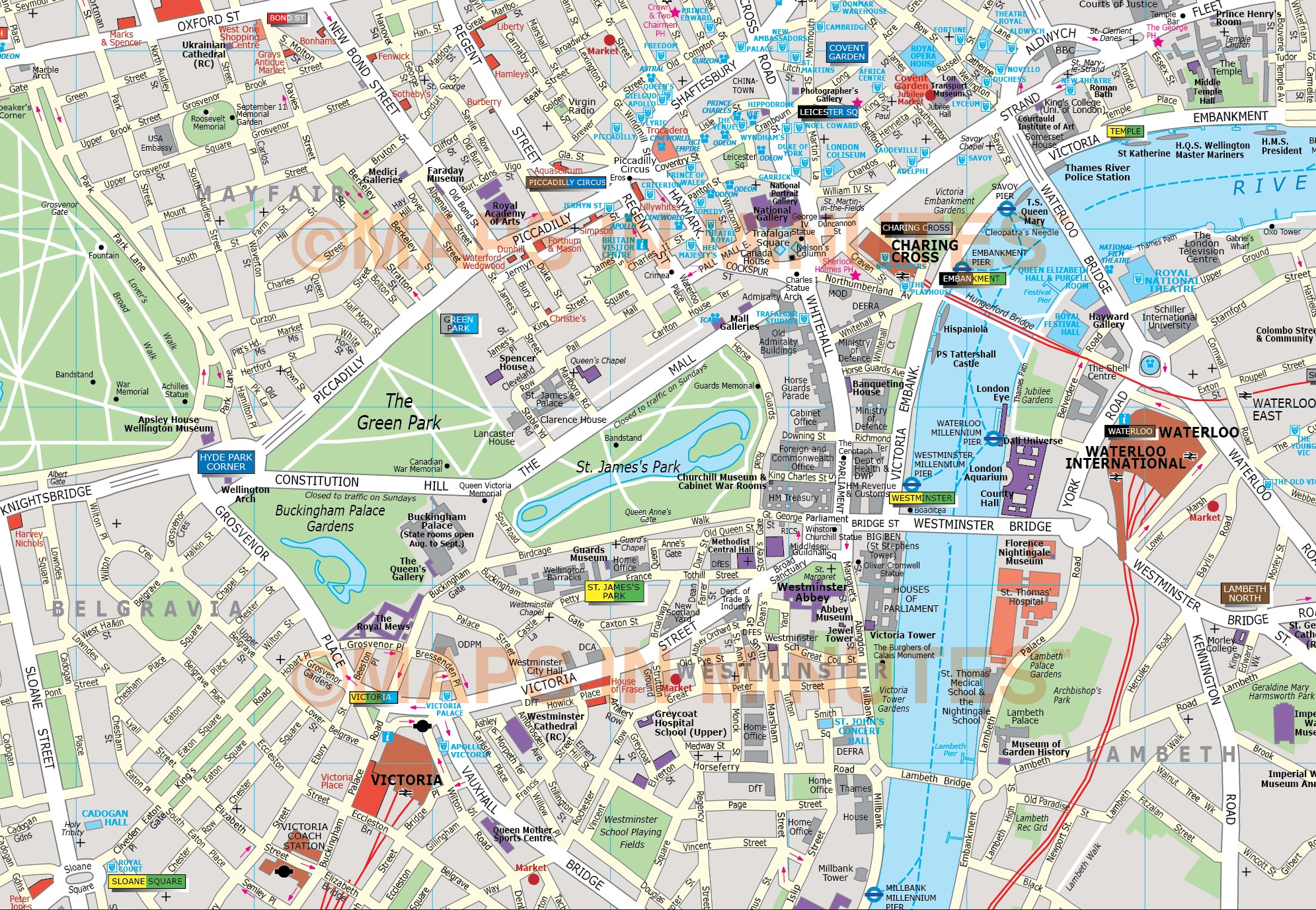 London City Map Widescreen Wallpaper