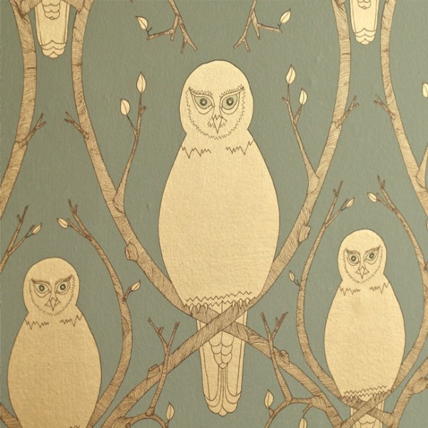 Shop Wallpaper Non Woven Briar Owl Gold