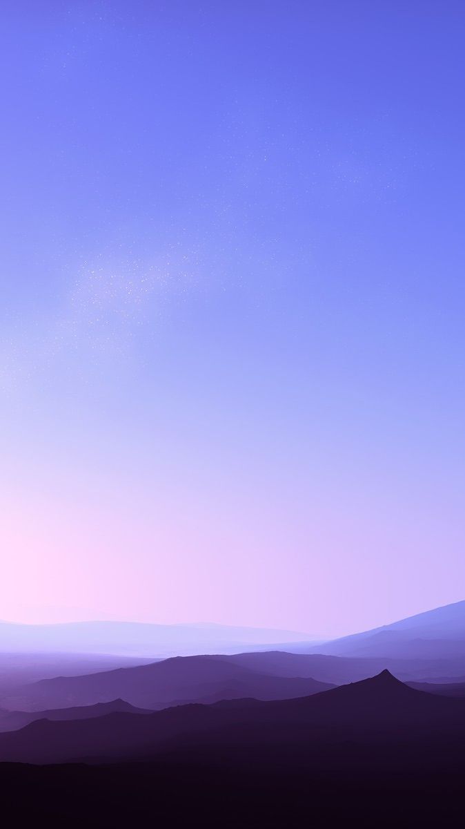 Clear Sky Sunset Fog Over Mountains iPhone Wallpaper