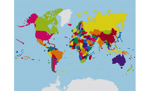 world map wallpaper border