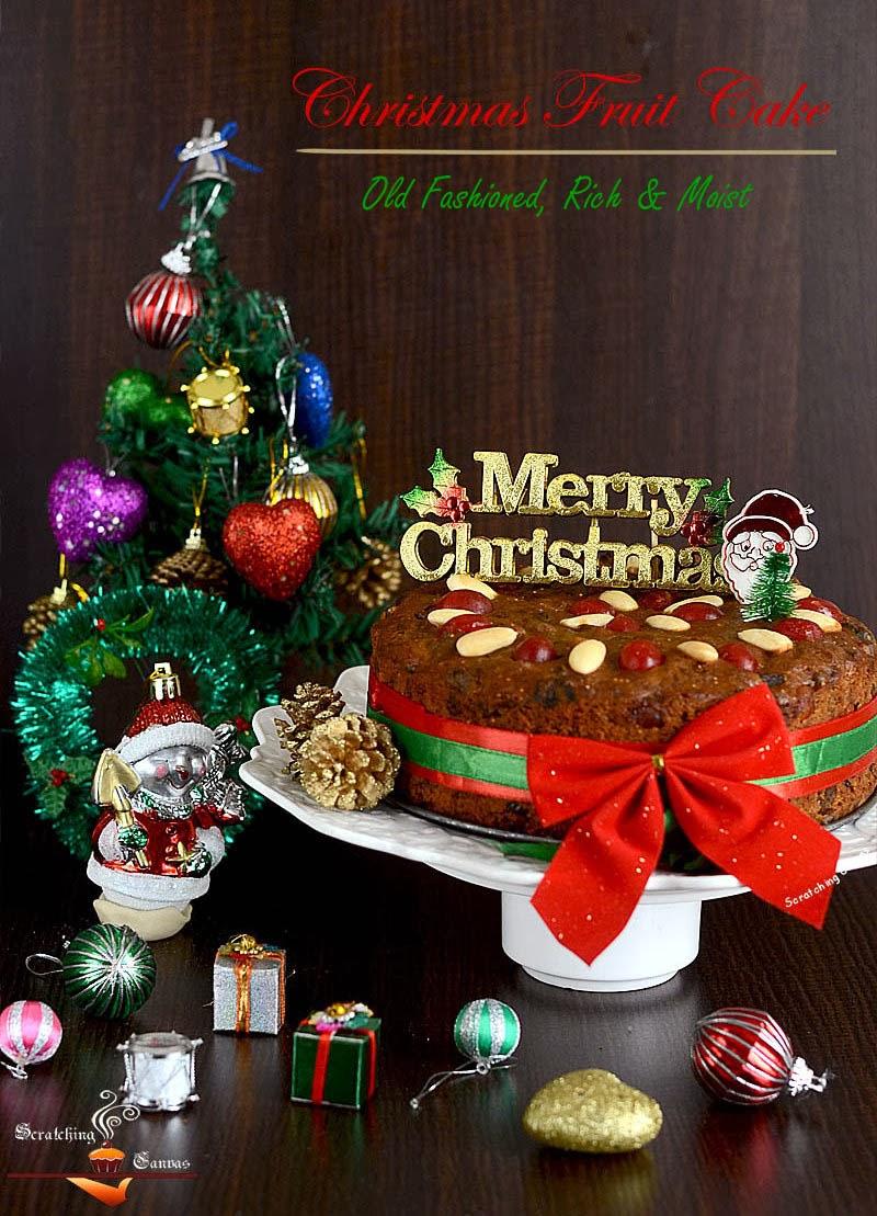 Old Fashioned Rich Moist Christmas Fruitcake Scratching S