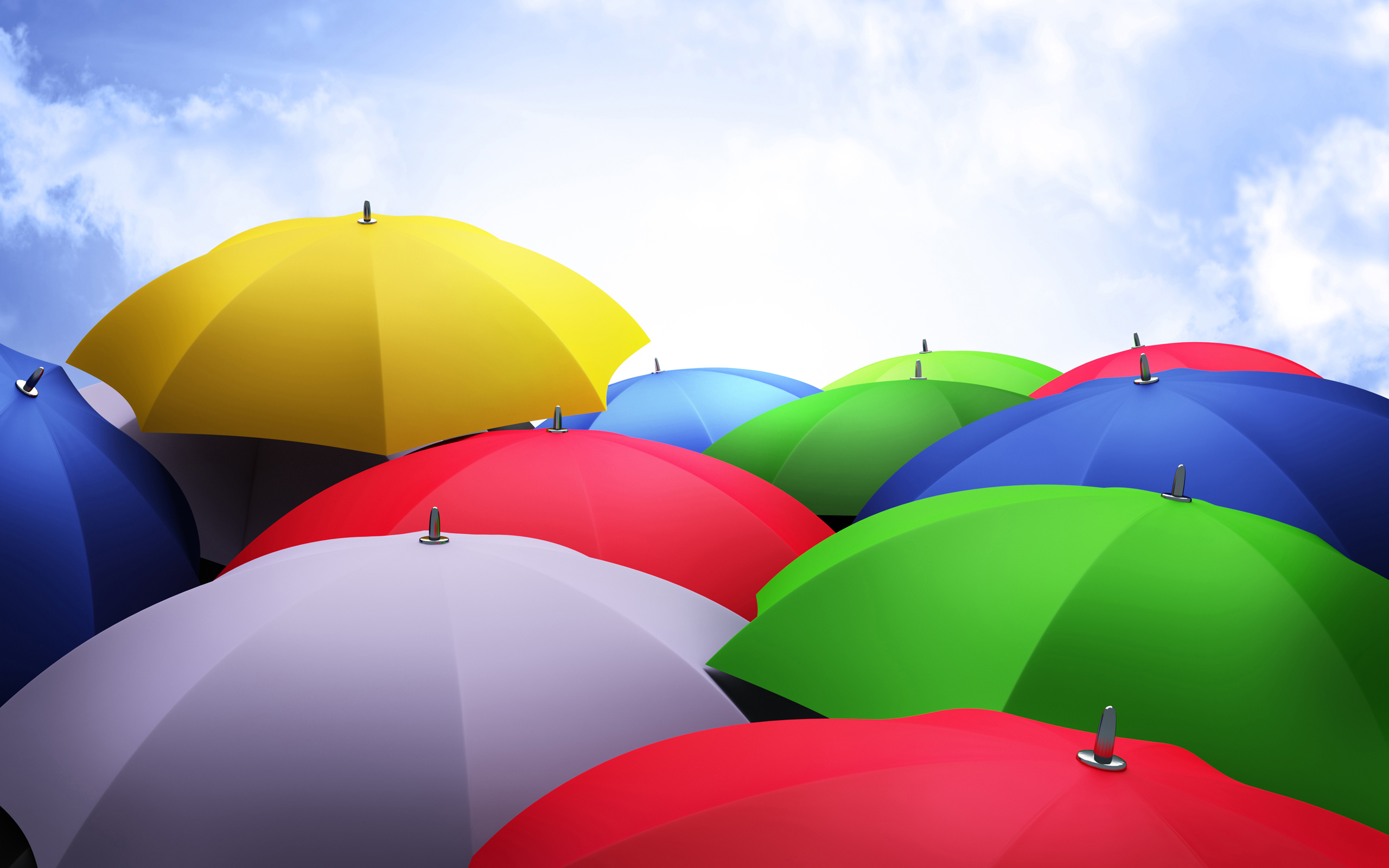 Colorful Umbrellas HD Wallpaper
