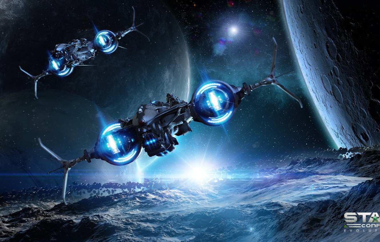 Wallpaper Planet Stars Star Conflict Spaceship Jaguar Image