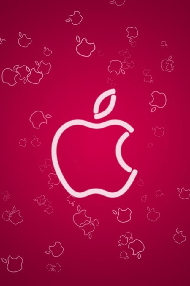 iPhone 4s HD Cute Pink Apple Wallpaper Background