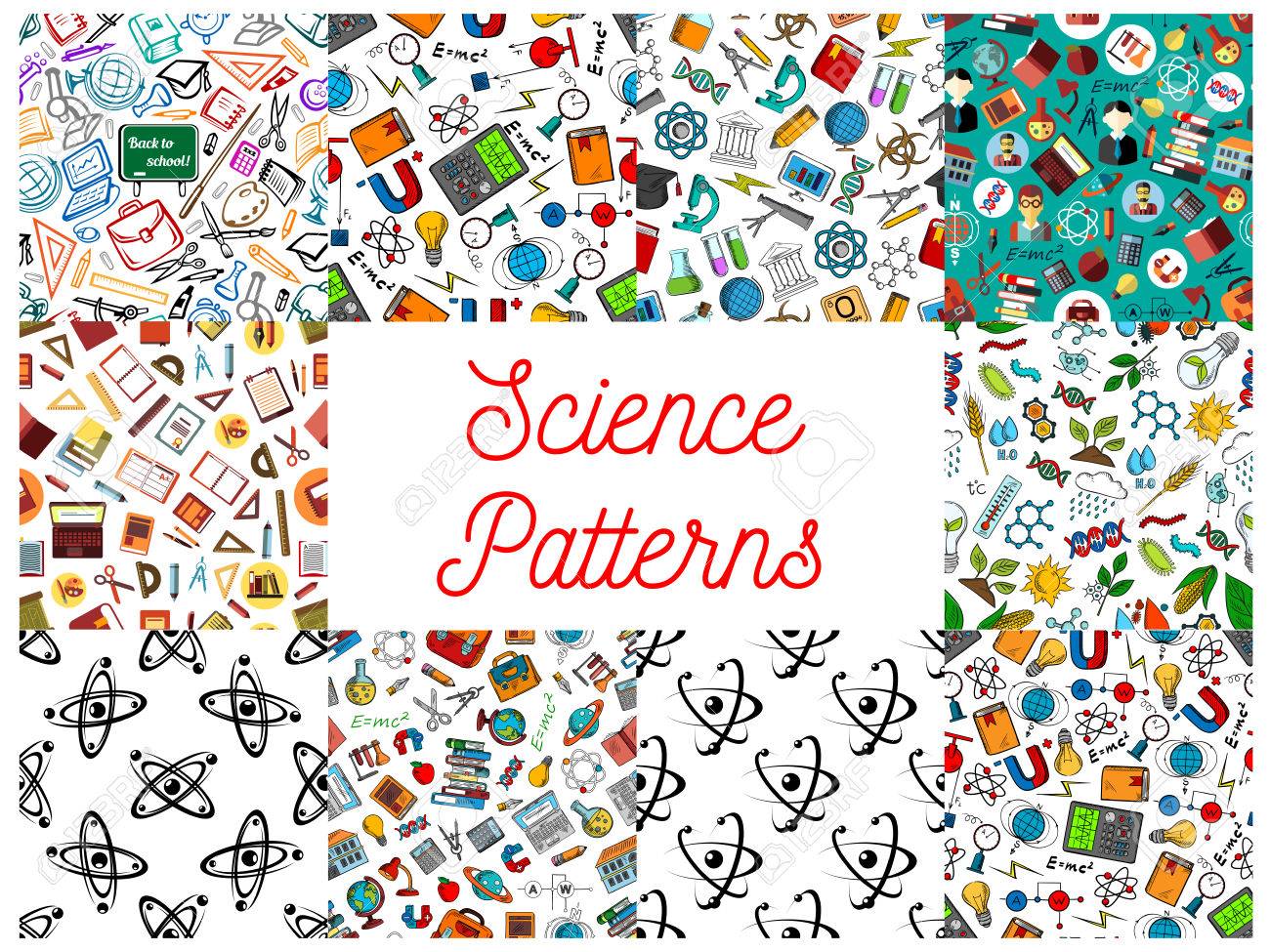 Science And Knowledge Seamless Background Wallpaper Patterns