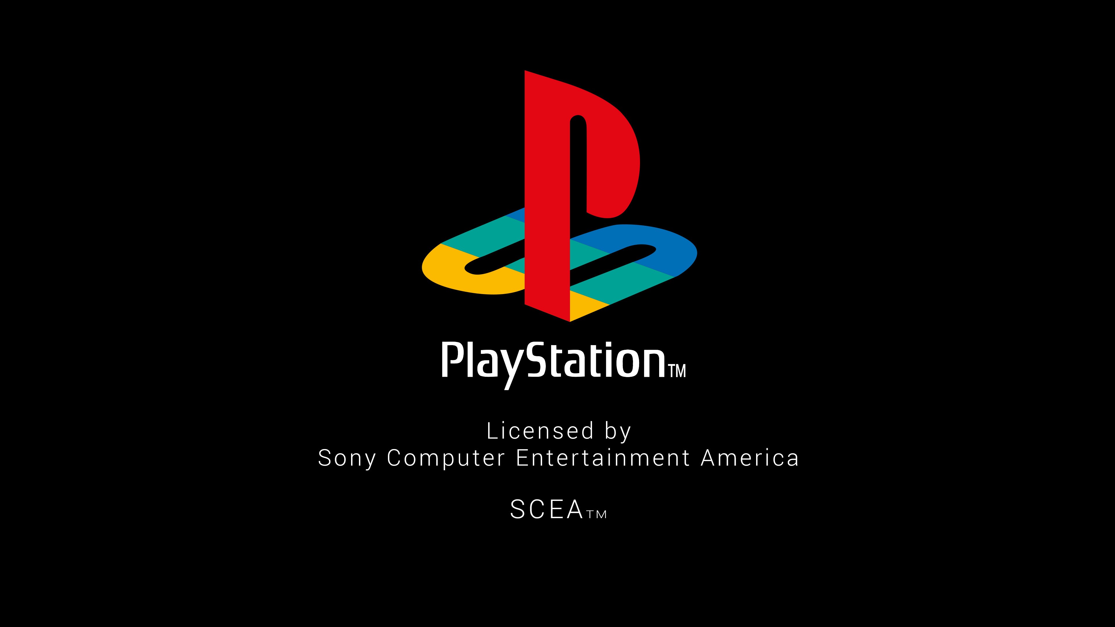 Classic PlayStation Logo on a Black Background