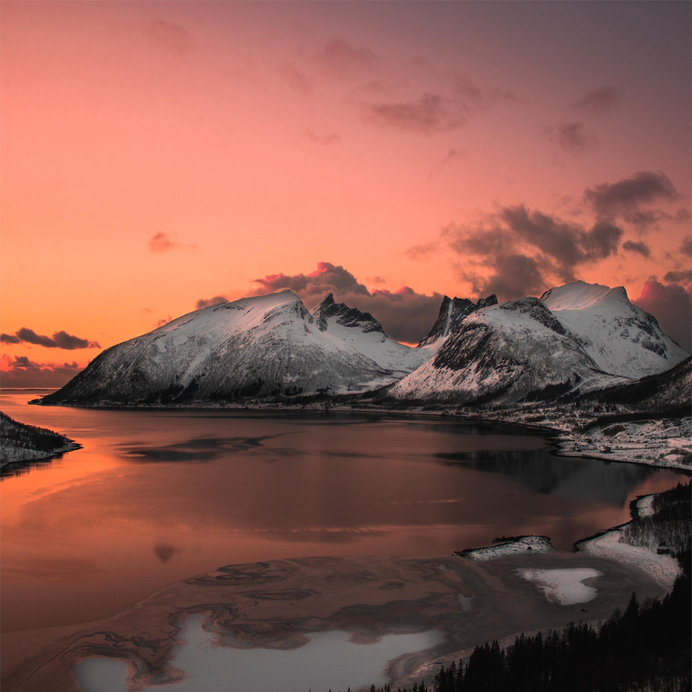 scenic photo of lake near mountains 5k iPad Pro Wallpapers Free