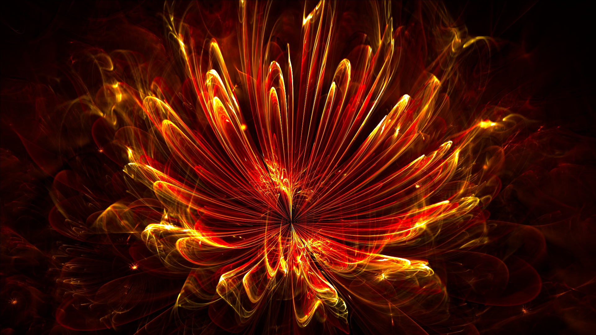 Fire Flowers Wallpaper HD