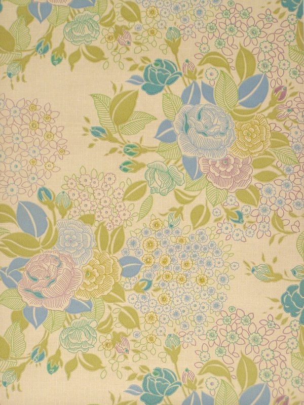 With Floral Print Design Wallpaper Retro Coloroll