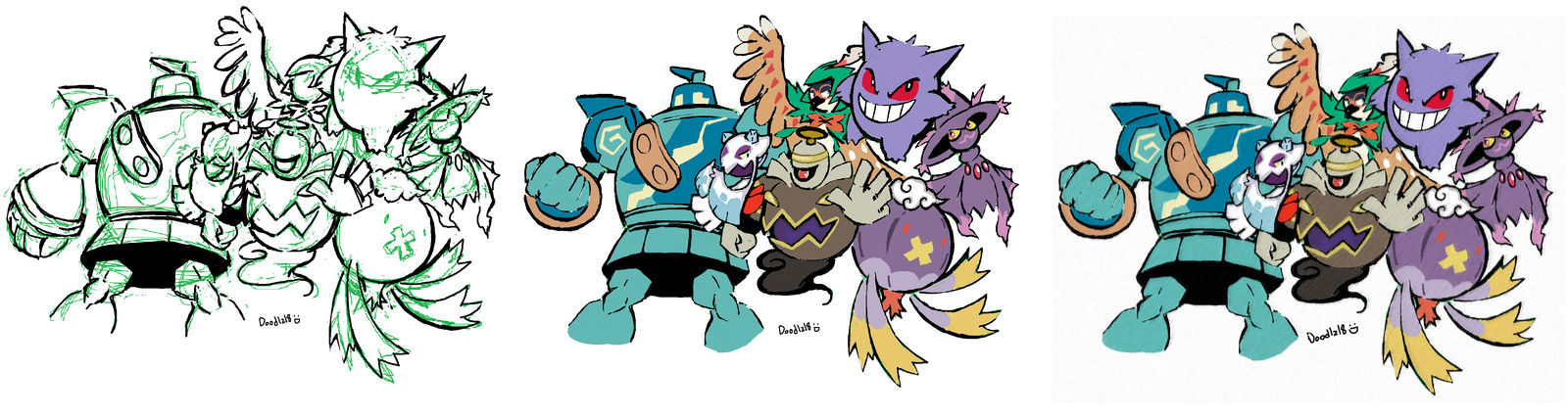 Pokemon Ghost Types By Doodlz18 Dgcnnjp Full Wallpaper