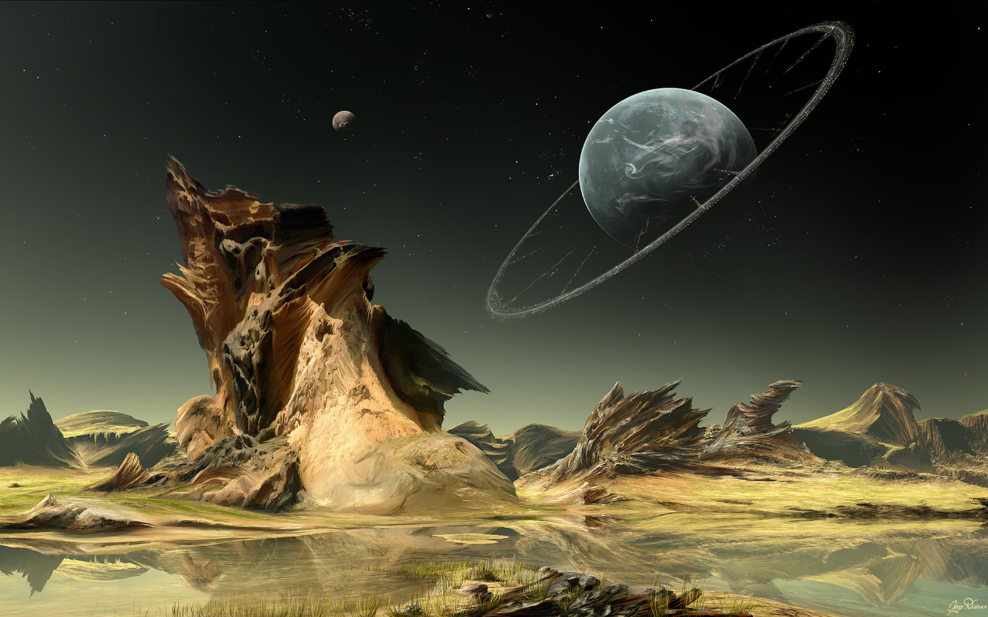 Fantasy Landscapes Plas Illustrations Science Fiction Artwork HD