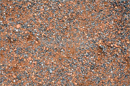 Picture Of Pavement Crushed Granite And Bricks Royalty Photo