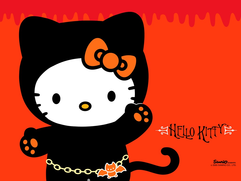 Black Hello Kitty Desktop Wallpaper