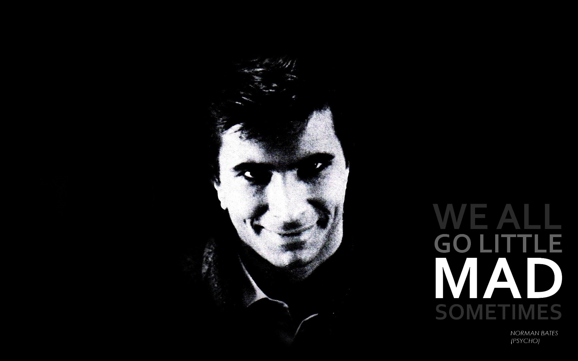 Quotes Psycho Wallpaper Grayscale Alfred