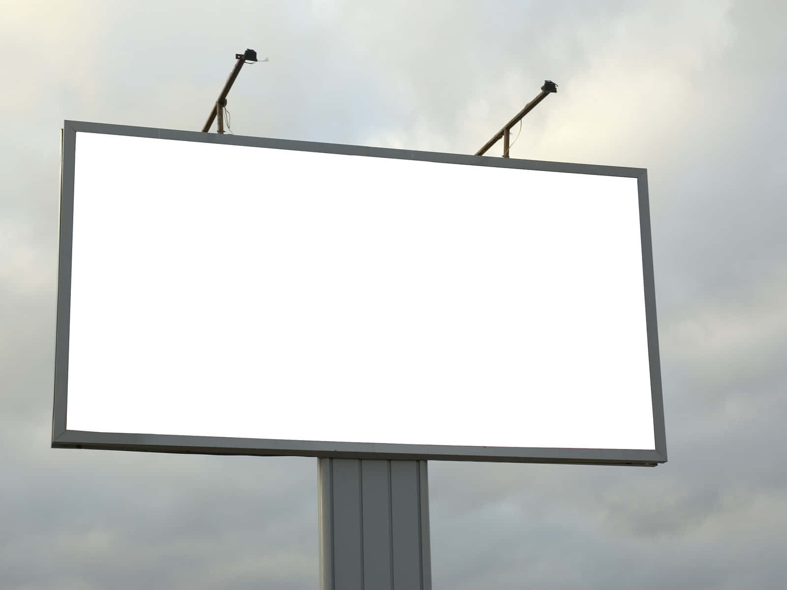 A Large Billboard With Blank Screen Wallpaper