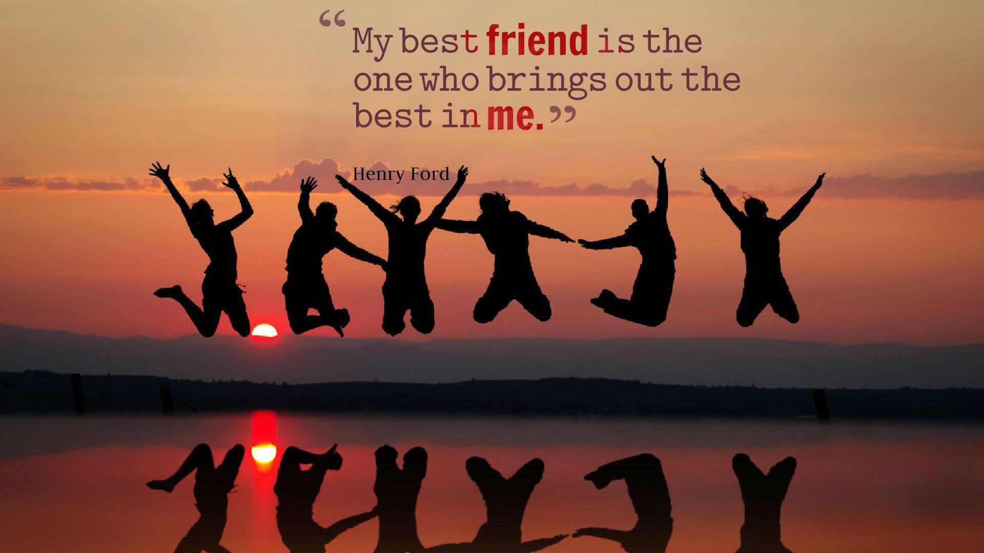 Download Sunset Best Friend Quotes Wallpaper