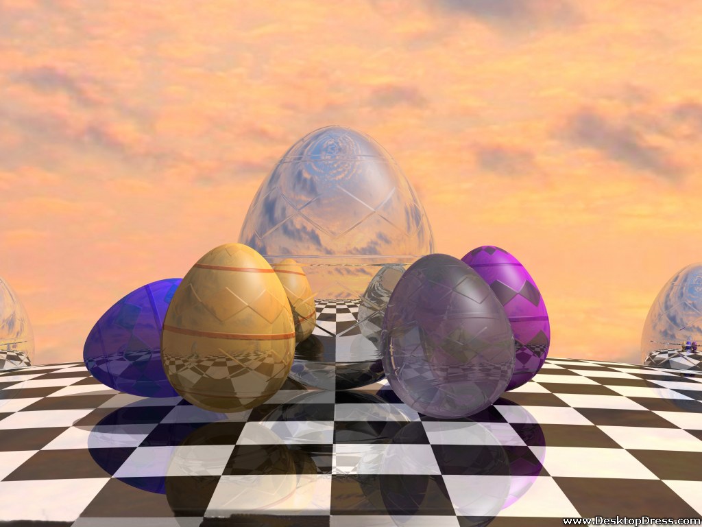 Desktop Wallpaper 3d Background Easter Eggs