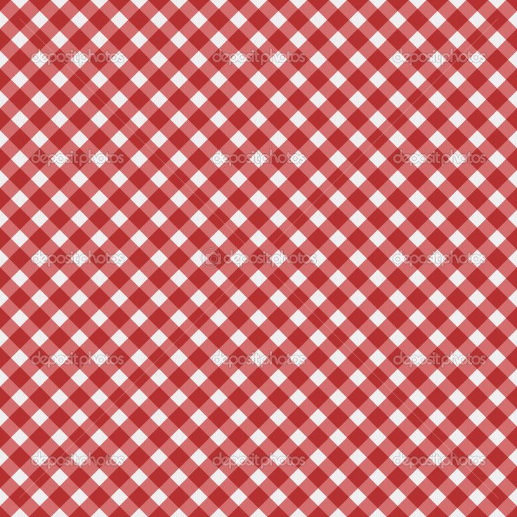 Gingham Fabric Red Background Stock Photo