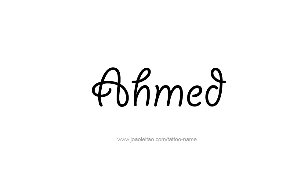 Ahmed Name Design Tattoo Design Name Ahmed 08 Png
