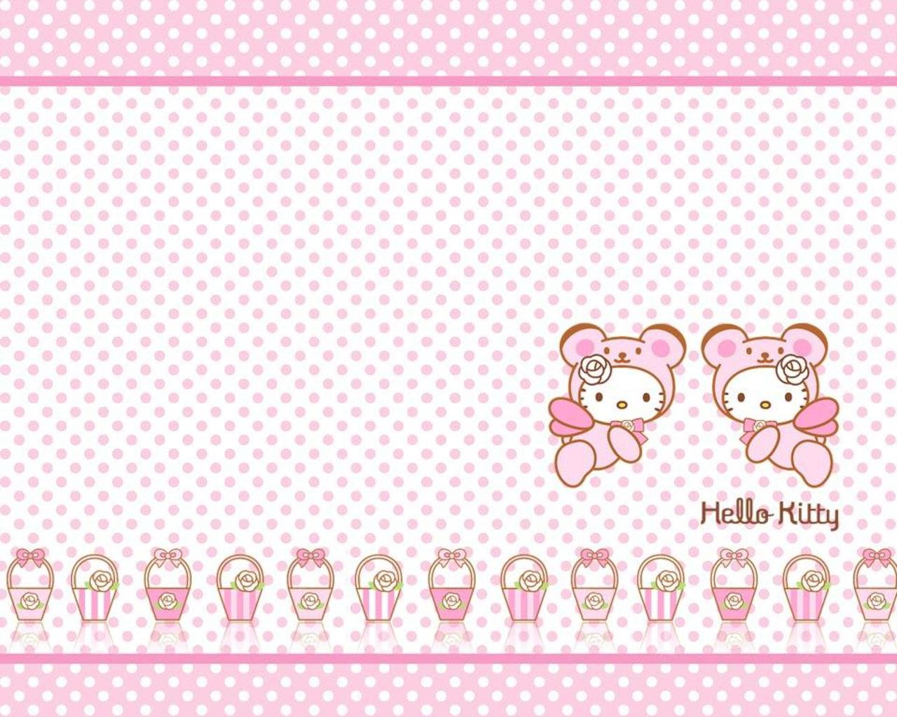 Pink Hello Kitty Background Wallpaper HD