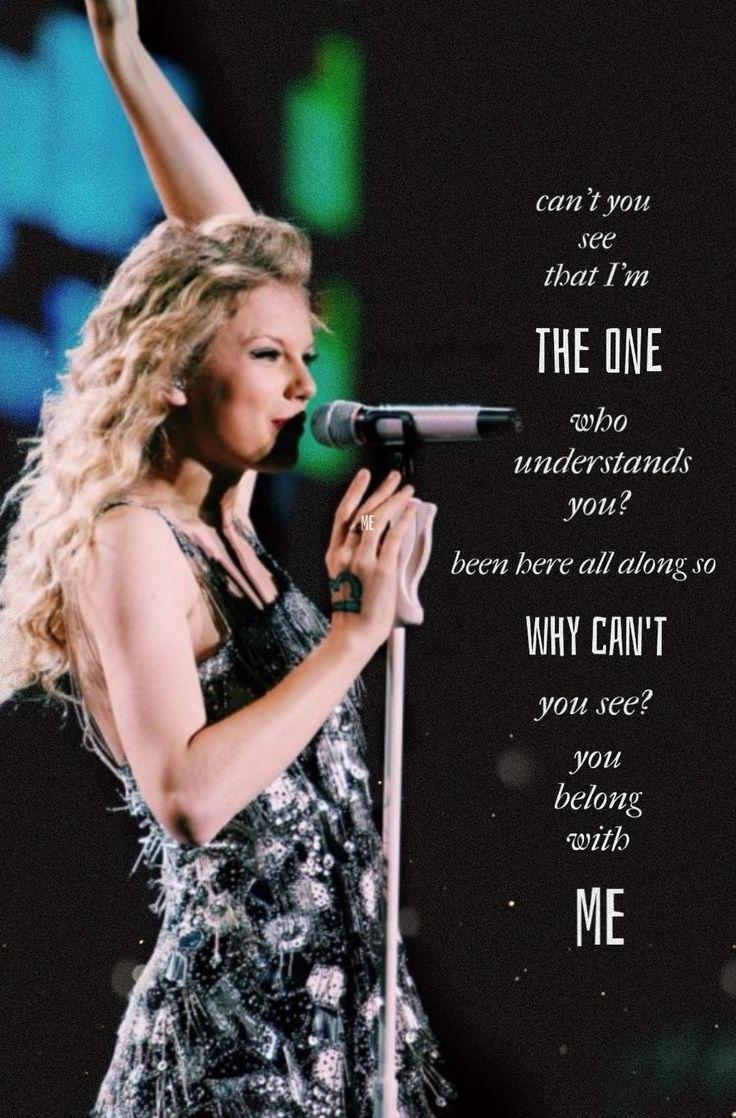 Taylor Swift You Belong With Me S Version Lyric