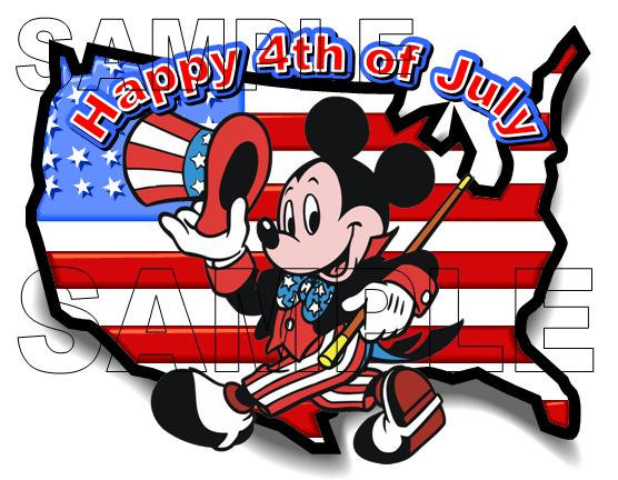 Disney Mickey Mouse Happy 4th Of July Scrapbook Paper Piece Piecing