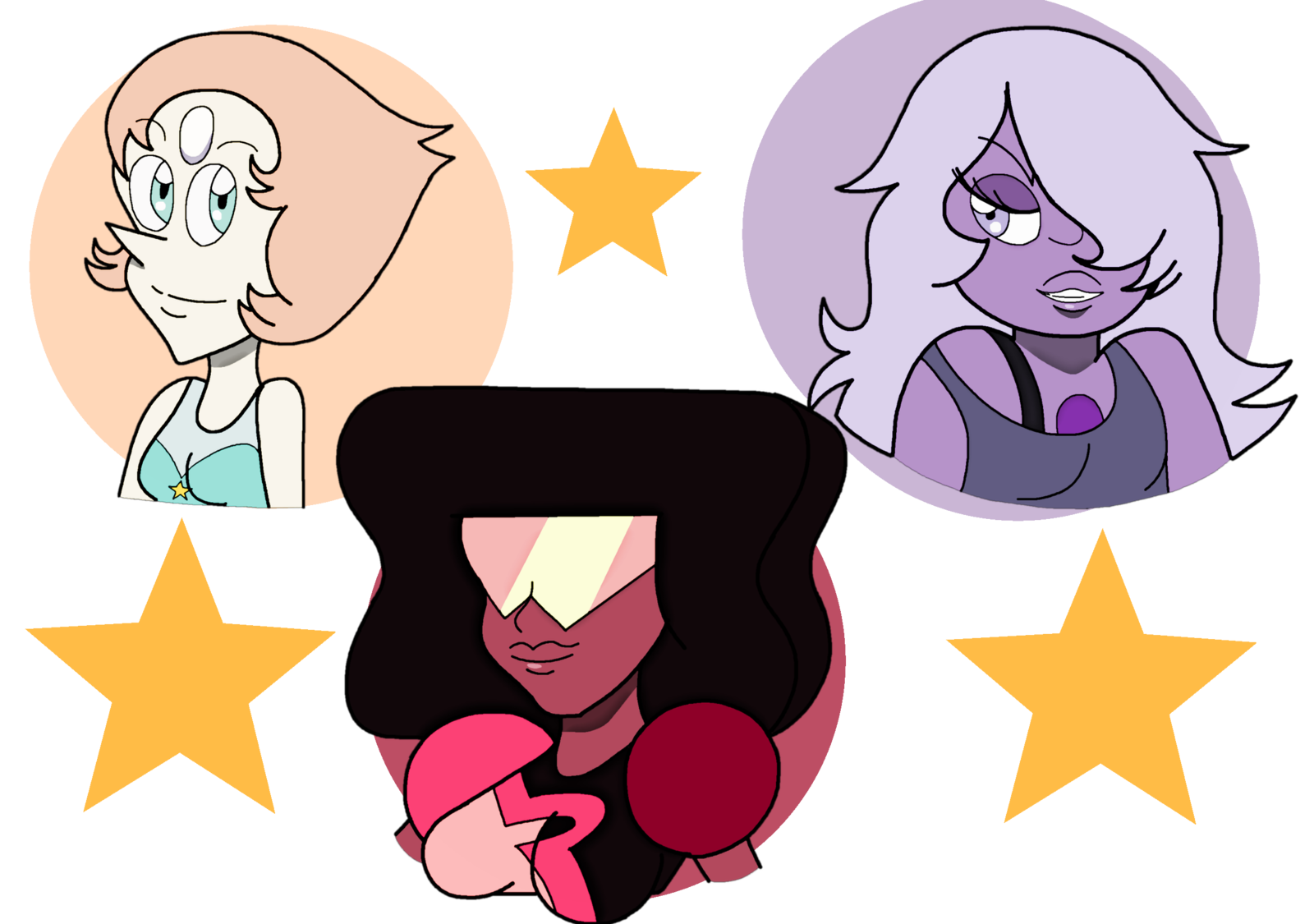 The Crystal Gems Steven Universe By Satoshitakeo