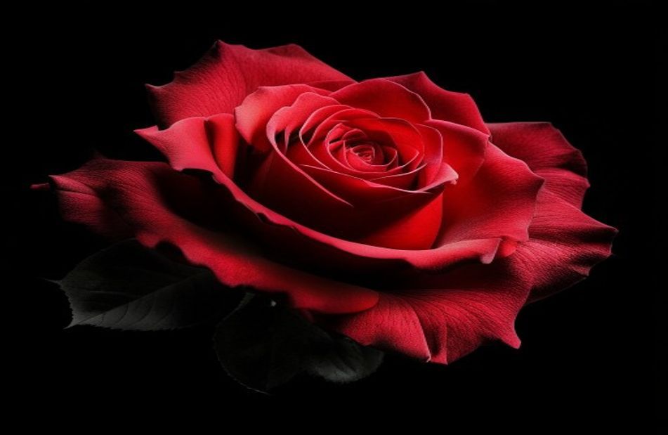 Red Rose Black Background
