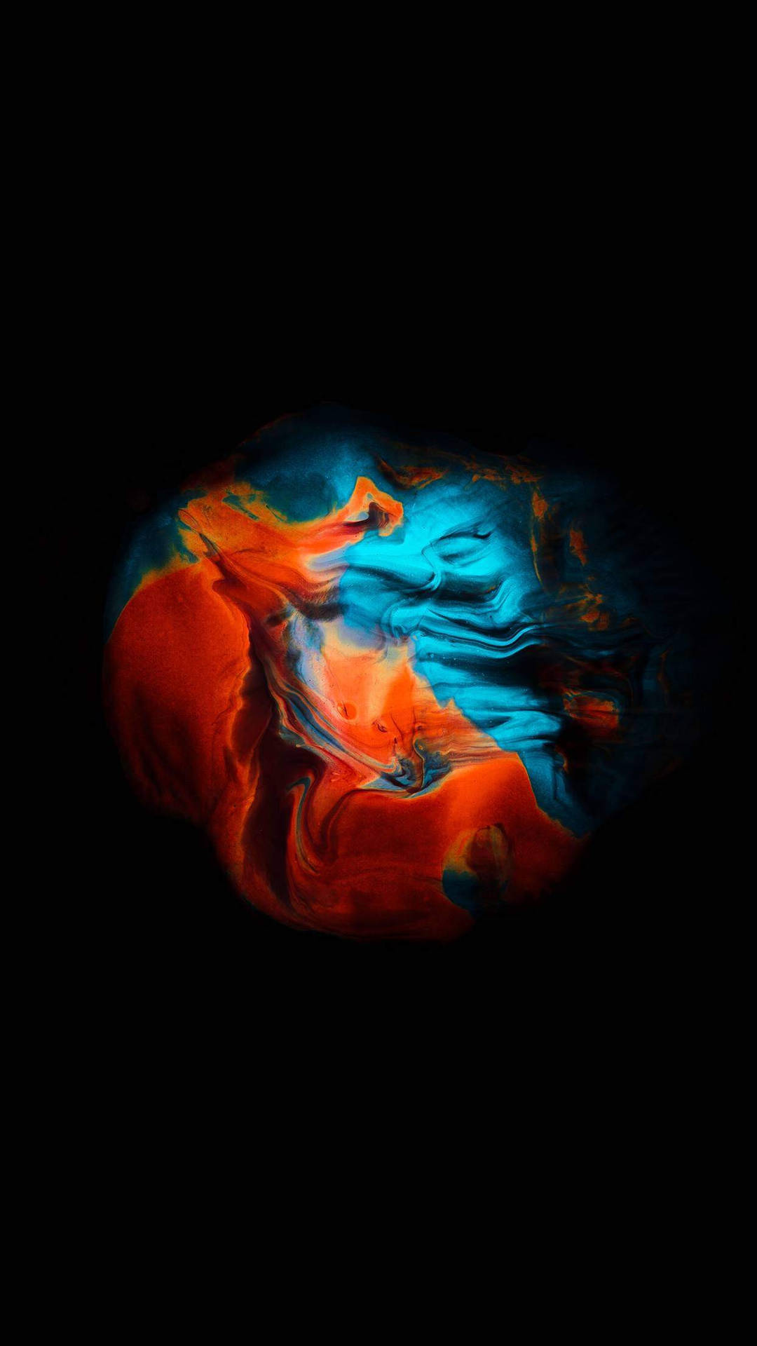 Orange And Teal iPhone X Amoled Wallpaper