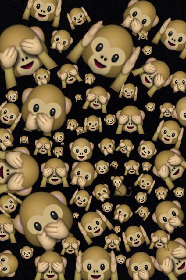 emoji monkey emoji emoji wallpaper