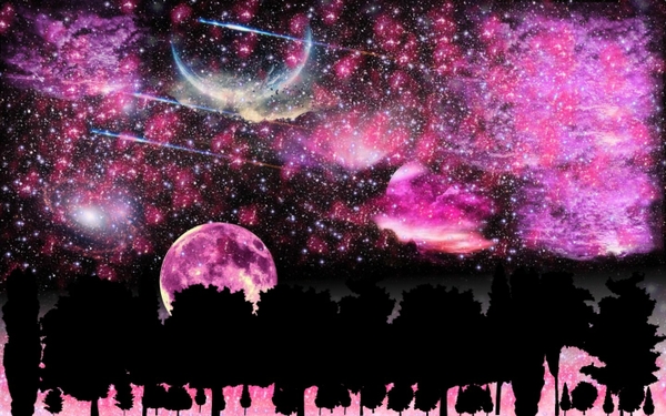 Stars Moon Skyscapes Wallpaper Desktop