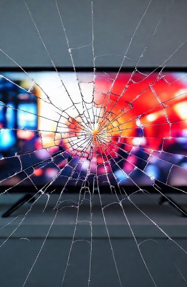 Cracked Tv Screen Prank Wallpaper