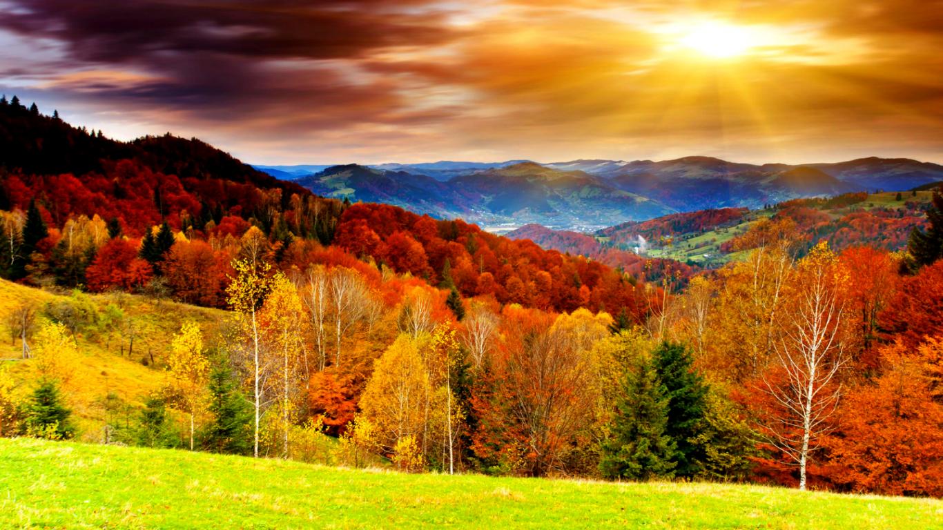 Fall Landscapes Scenery Amb Wallpaper